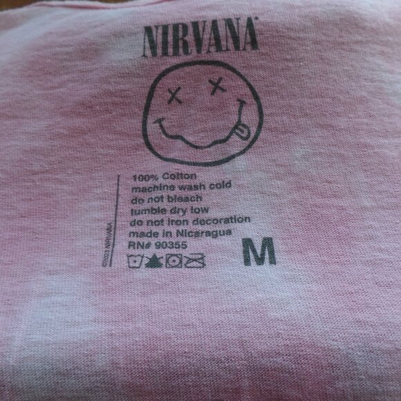 NIRVANA Tie-Dye Graphic Tee MEDIUM NWOT - Picture 4 of 4